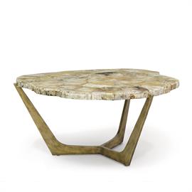 Petrified  Wood Tripod Coffee Table
