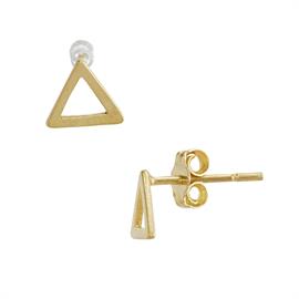 Gold Triangle Stud Earrings