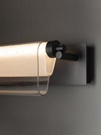Draped Glass LED Bath Bar