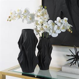 3D Printed Black Vases
