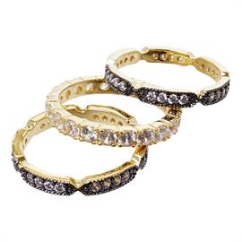Pewter and Gold Ring Stack